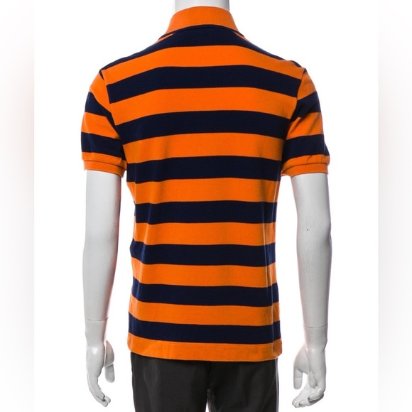 Gucci Orange and Navy Striped Polo Shirt - Picture 3 of 6